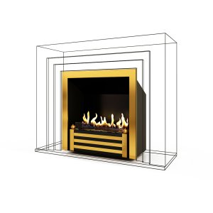 Биокамин в мраморном портале Firezo Elegante, стандарт
