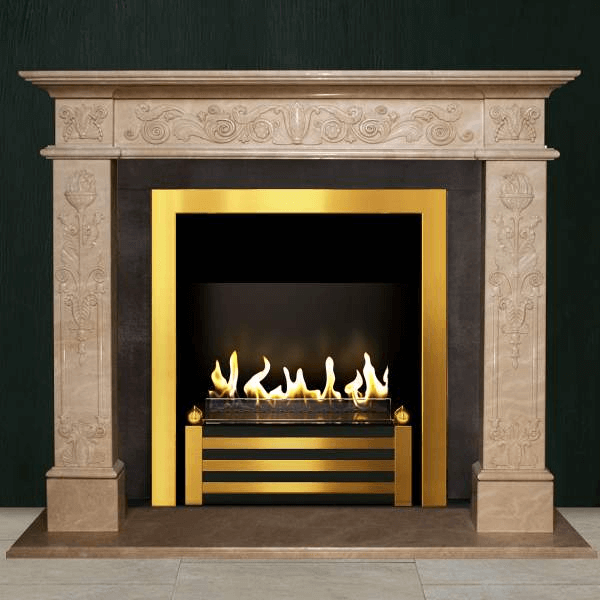 Биокамин в мраморном портале Firezo Diplomato, стандарт