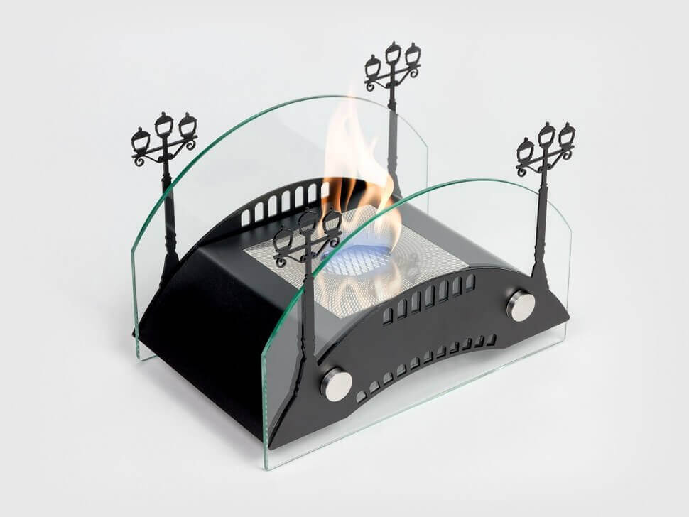 Биокамин настольный Lux Fire Пушкинский мост S (черный)