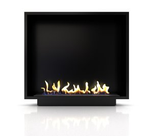 Биокамин в портале Firezo Milan Темный дуб, стандарт
