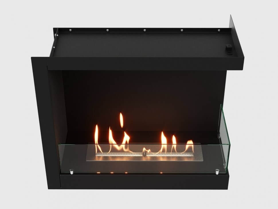 Встроенный биокамин Lux Fire Угловой 755 М (правый угол)