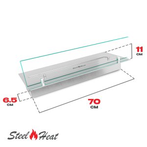 Топливный блок SteelHeat LINE GLASS 700