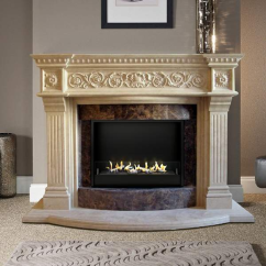 Биокамин в мраморном портале Firezo Segreto, стандарт