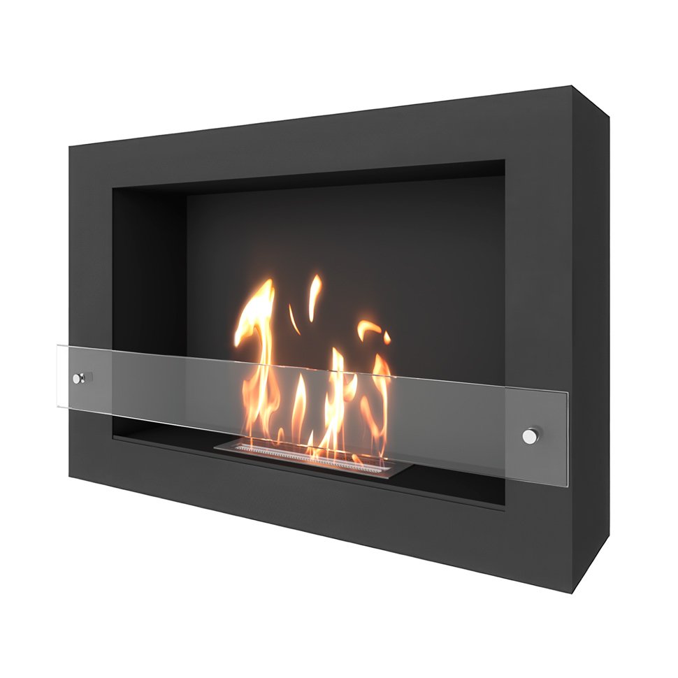 Биокамин SteelHeat WALL ONE 800 LITE черный