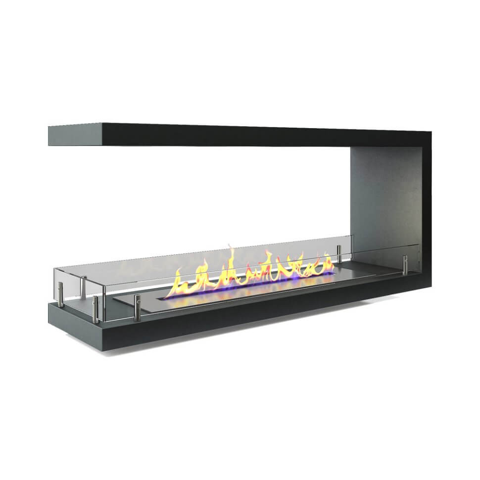 Торцевой сквозной биокамин Firezo Estremita finestra 600, стандарт