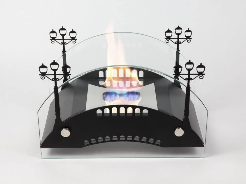 Биокамин настольный Lux Fire Пушкинский мост М (черный)