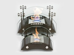 Биокамин настольный Lux Fire Пушкинский мост М (бронза)