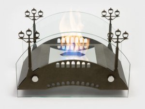 Биокамин настольный Lux Fire Пушкинский мост М (бронза)
